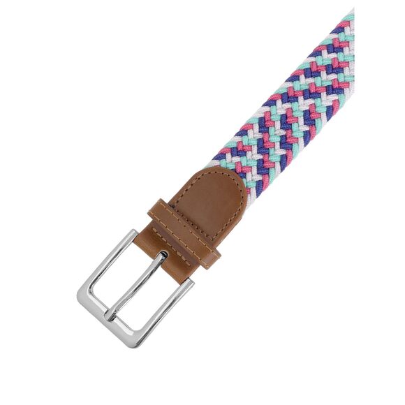 2869 Unisex Braided Stretch Belts, Multicolored Elastic Woven Golf Jean main image 5